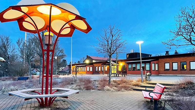 Tungelsta skola skymning